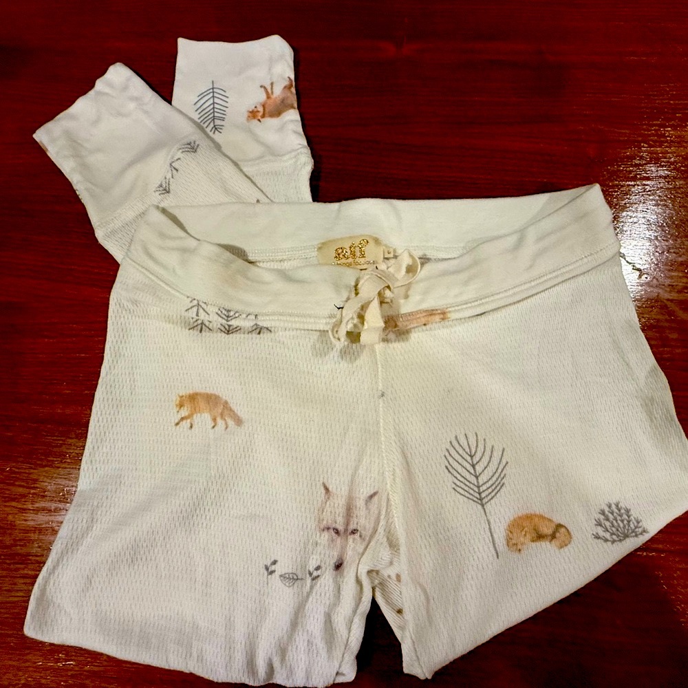 NWOT All Things Fabulous Cream Animal Print Lounge Pants - Picture 5 of 6